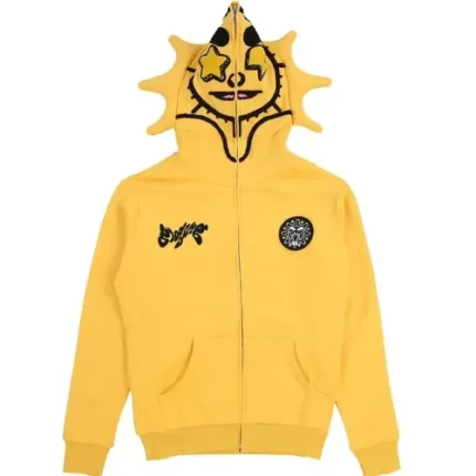 Yellow Glo Gang Zip Up Hoodie